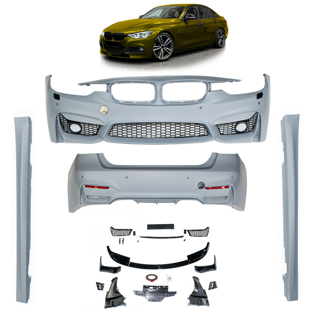 Bodykit Stoßstangen Set passend für BMW 3er (F30) Limousine 2012-2018