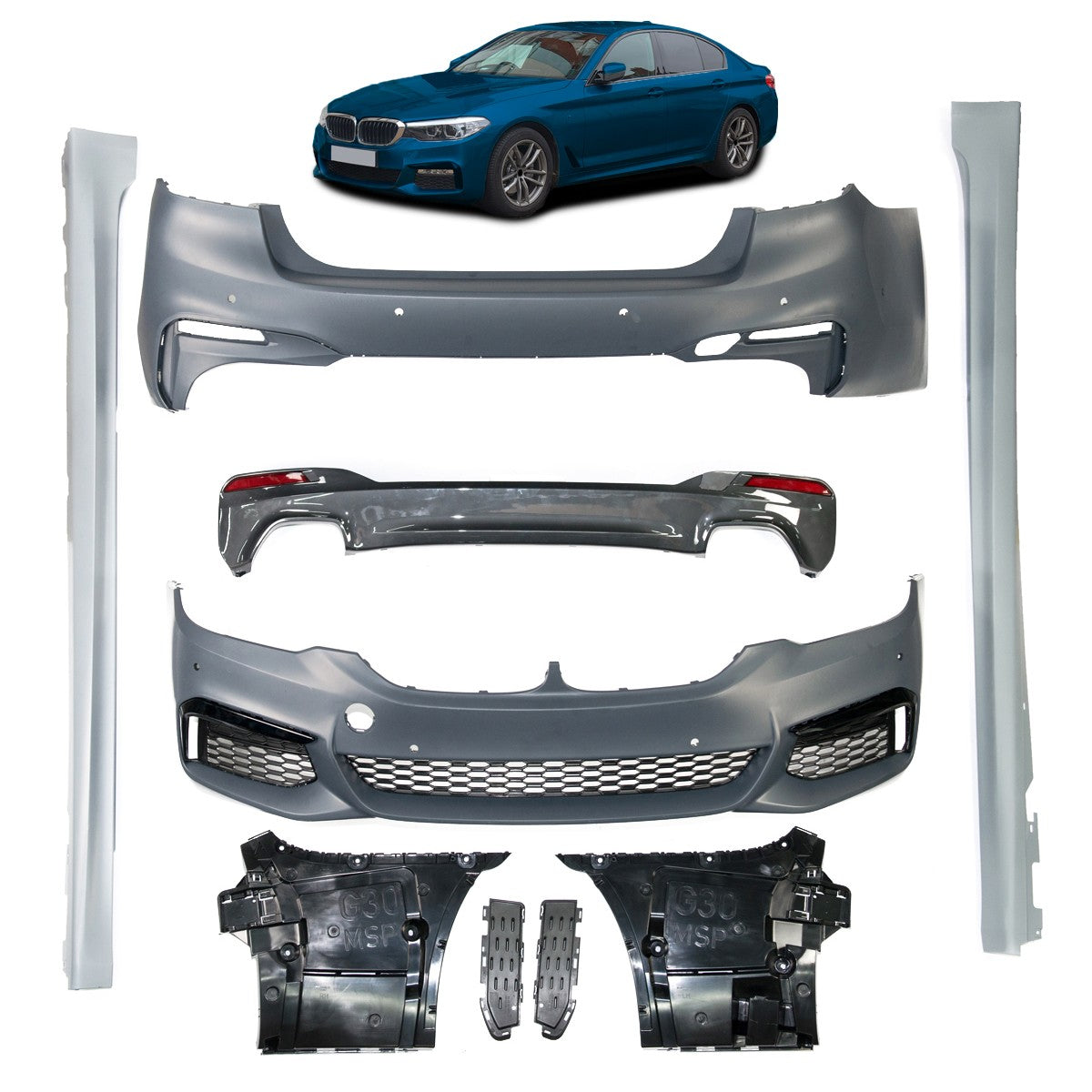 Bodykit Stoßstangen Set passend für BMW 5er G30 Limousine 2017-2020