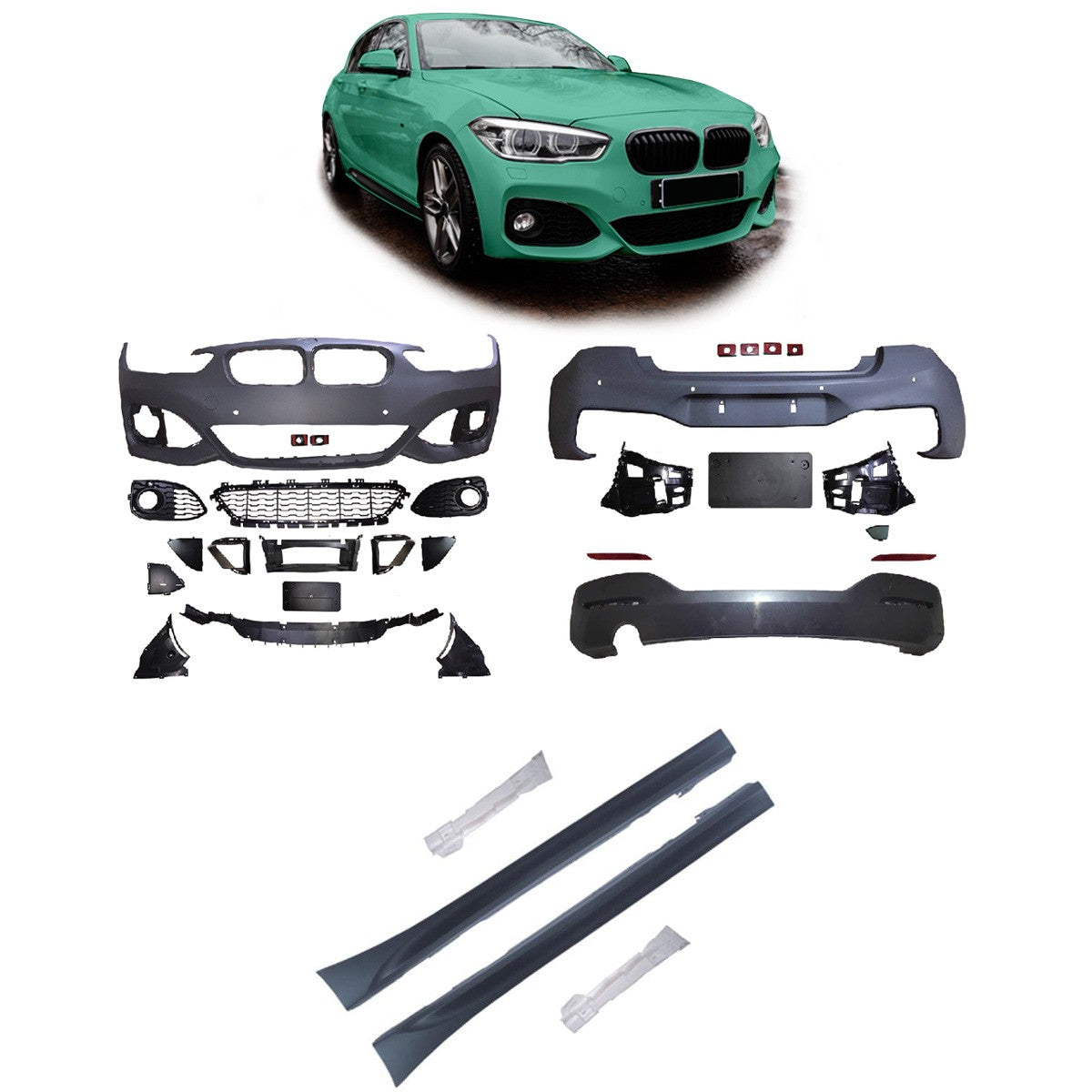 Karosserie-Kit Stoßstangen-Set passend für BMW 1er (F20) Hatchback 2015-2019