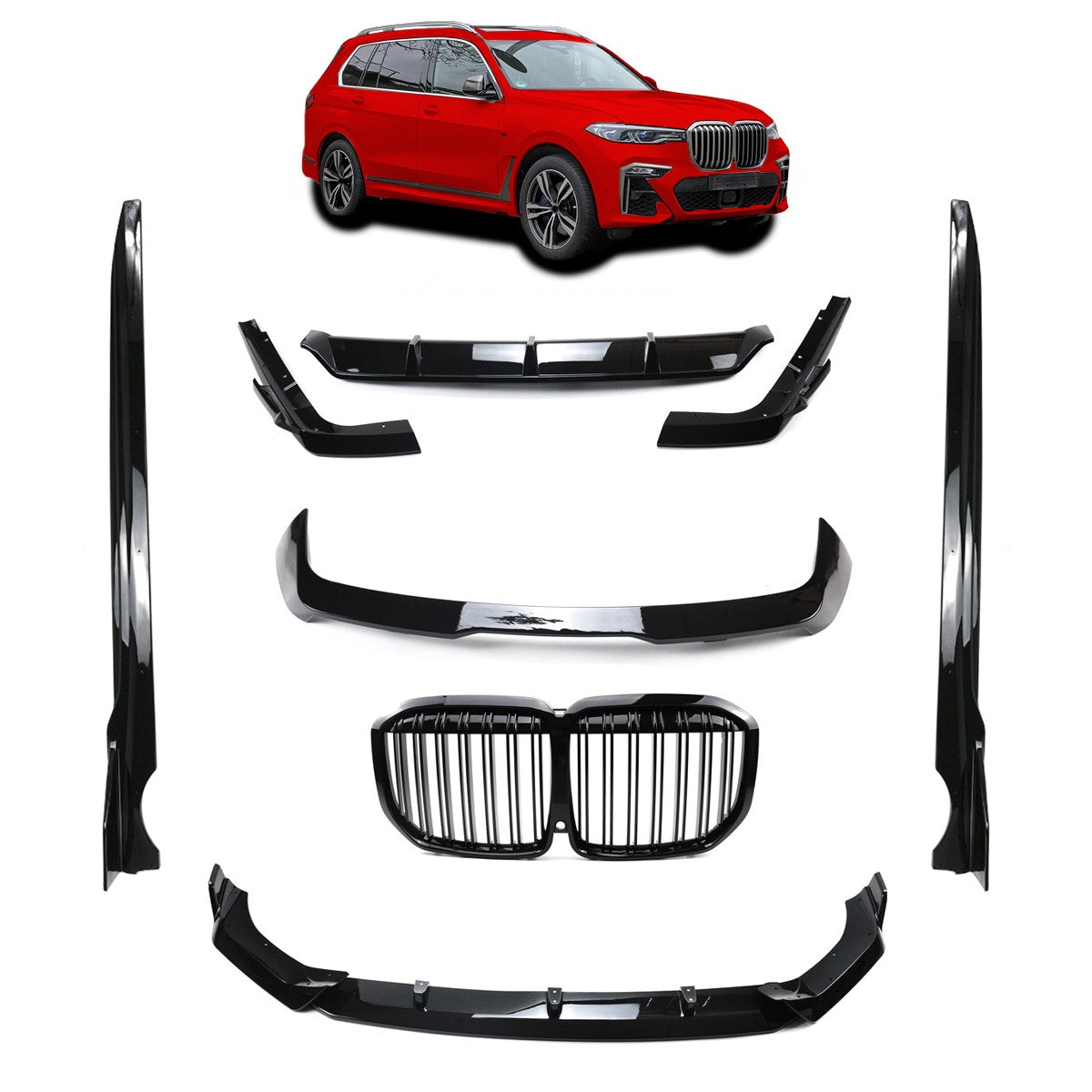 Sport Bodykit Stoßstangen-Set passend für BMW X7 (G07) 2019-2023