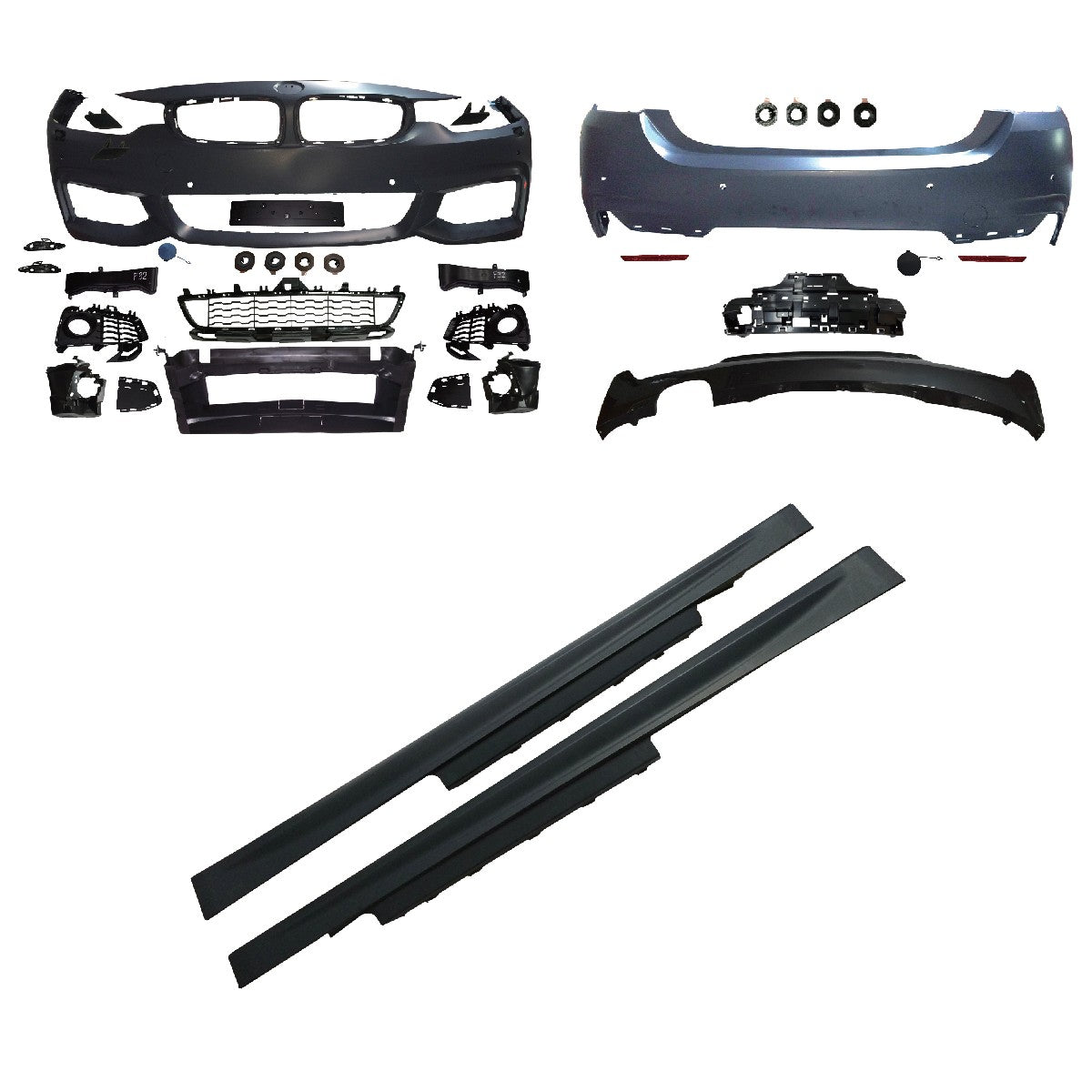 Komplettes Bodykit Stoßstangen-Set PDC SRA passend für BMW 4er F32 F33 2013-2020