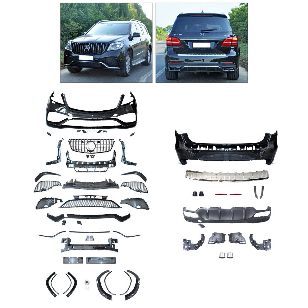 Komplett Bodykit passend für Mercedes GL-Klasse X166 2012-2015