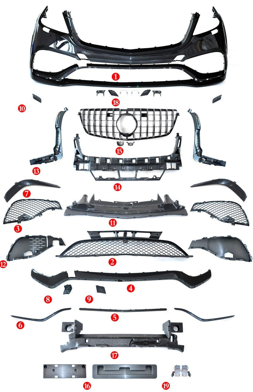 Komplett Bodykit passend für Mercedes GL-Klasse X166 2012-2015