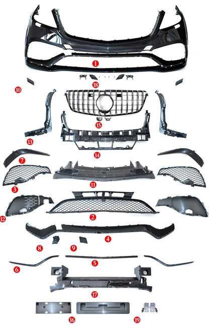 Komplett Bodykit passend für Mercedes GL-Klasse X166 2012-2015