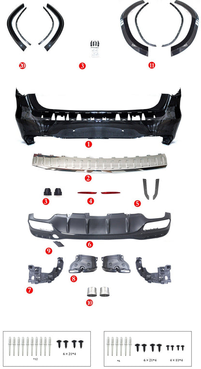 Komplett Bodykit passend für Mercedes GL-Klasse X166 2012-2015