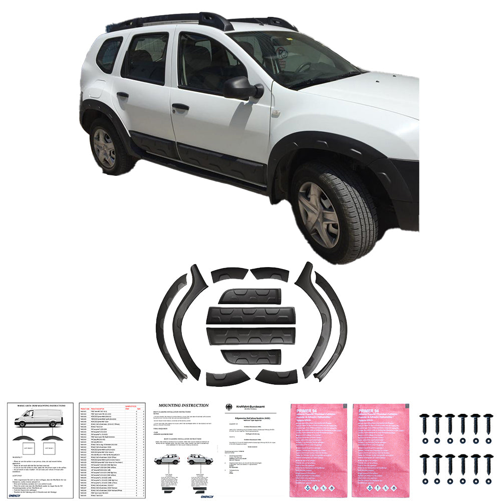 Karosserie-Kit passend für DACIA Duster Serie 1 2010-2017 (Offroad) Matt Schwarz