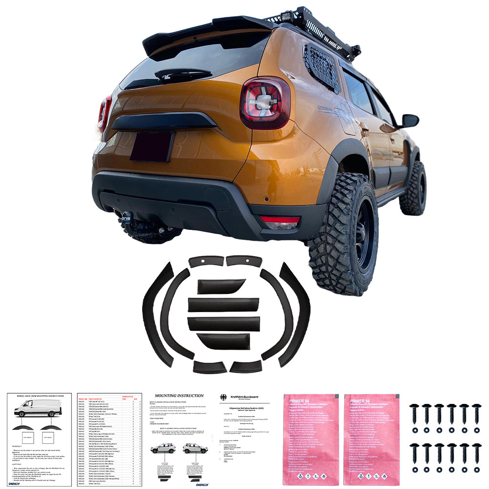 Karosserie-Kit passend für DACIA Duster Serie 2 2018+ Parkassist Matt Schwarz