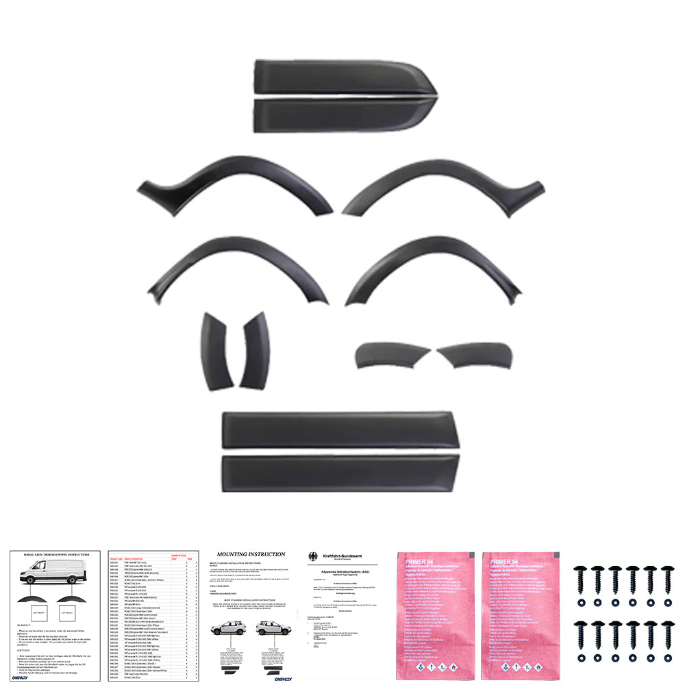 BK12.014 - Body Kit passend für Dacia Duster Serie 1 2010-2017 Body Kit (ohne Duster-Markierung) Matt Schwarz
