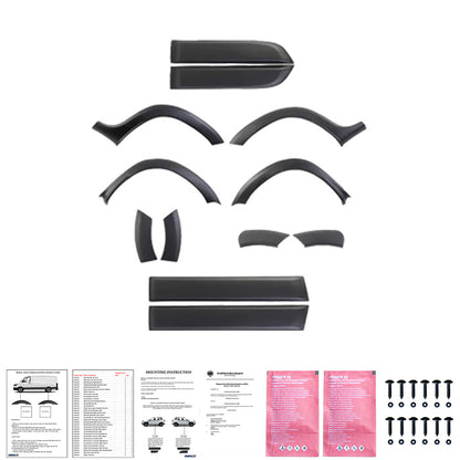 BK12.014 - Body Kit passend für Dacia Duster Serie 1 2010-2017 Body Kit (ohne Duster-Markierung) Matt Schwarz