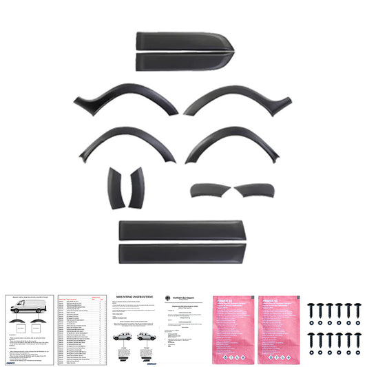 BK12.014 - Body Kit passend für Dacia Duster Serie 1 2010-2017 Body Kit (ohne Duster-Markierung) Matt Schwarz
