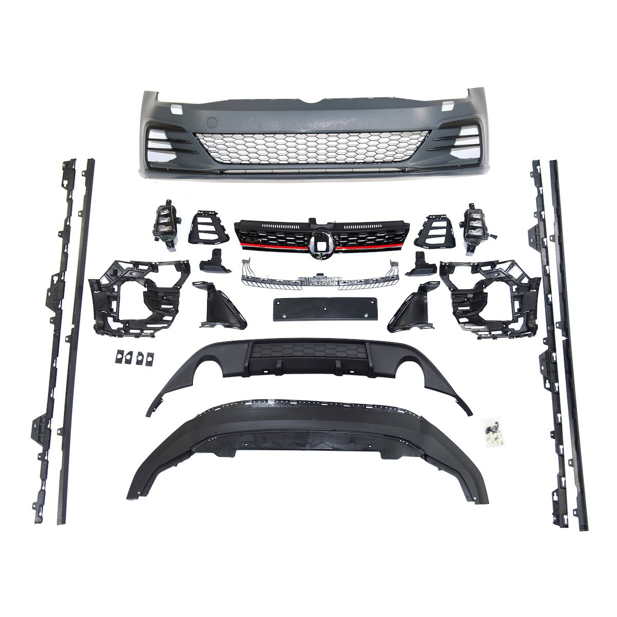 Karosseriekit Stoßstangen Set mit LED Nebelscheinwerfern passend für VW Golf 7 2013-2017