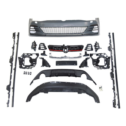 Karosseriekit Stoßstangen Set mit LED Nebelscheinwerfern passend für VW Golf 7 2013-2017