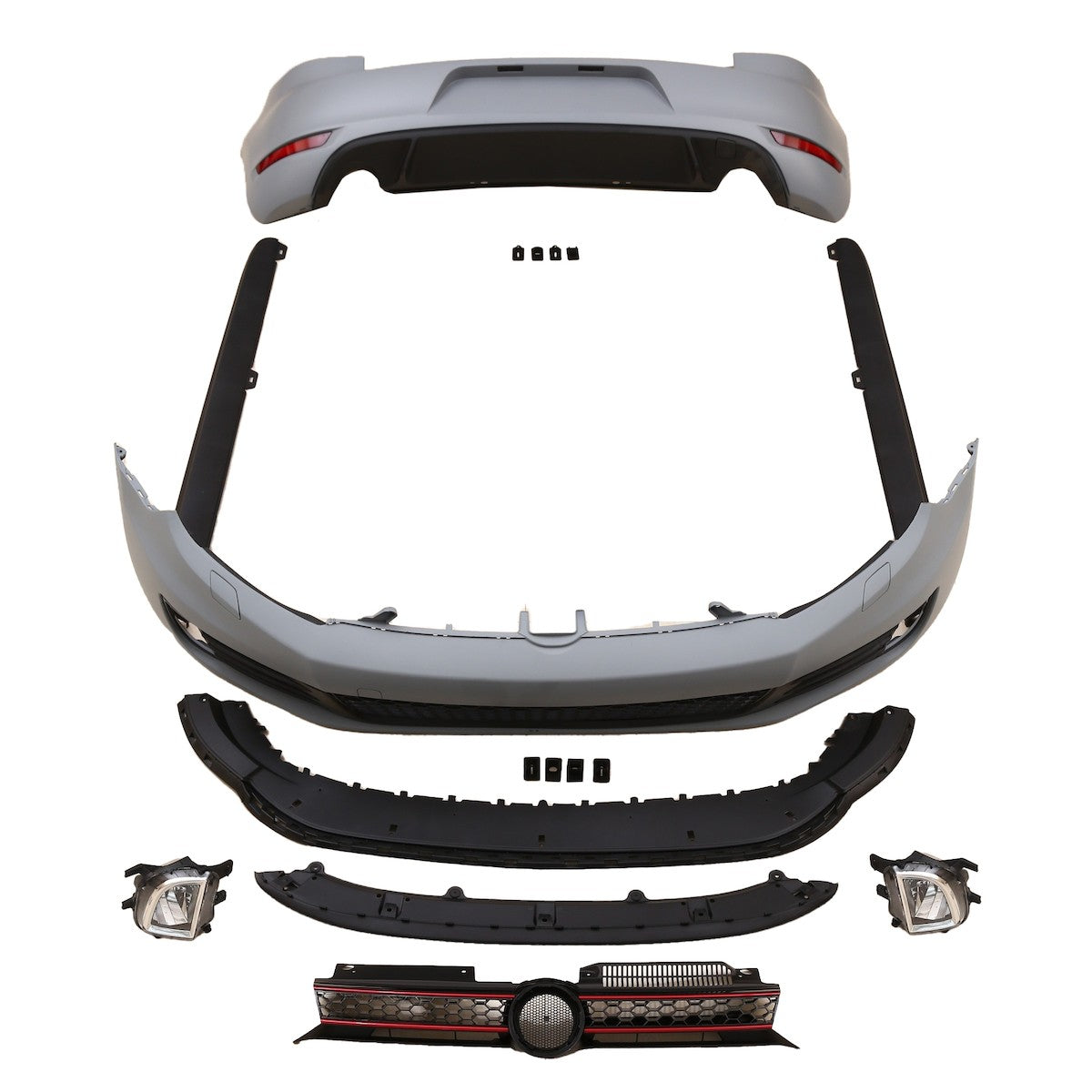 Bodykit Stoßstangen Set mit Nebelscheinwerfern passend für VW Golf 6 2008-2012