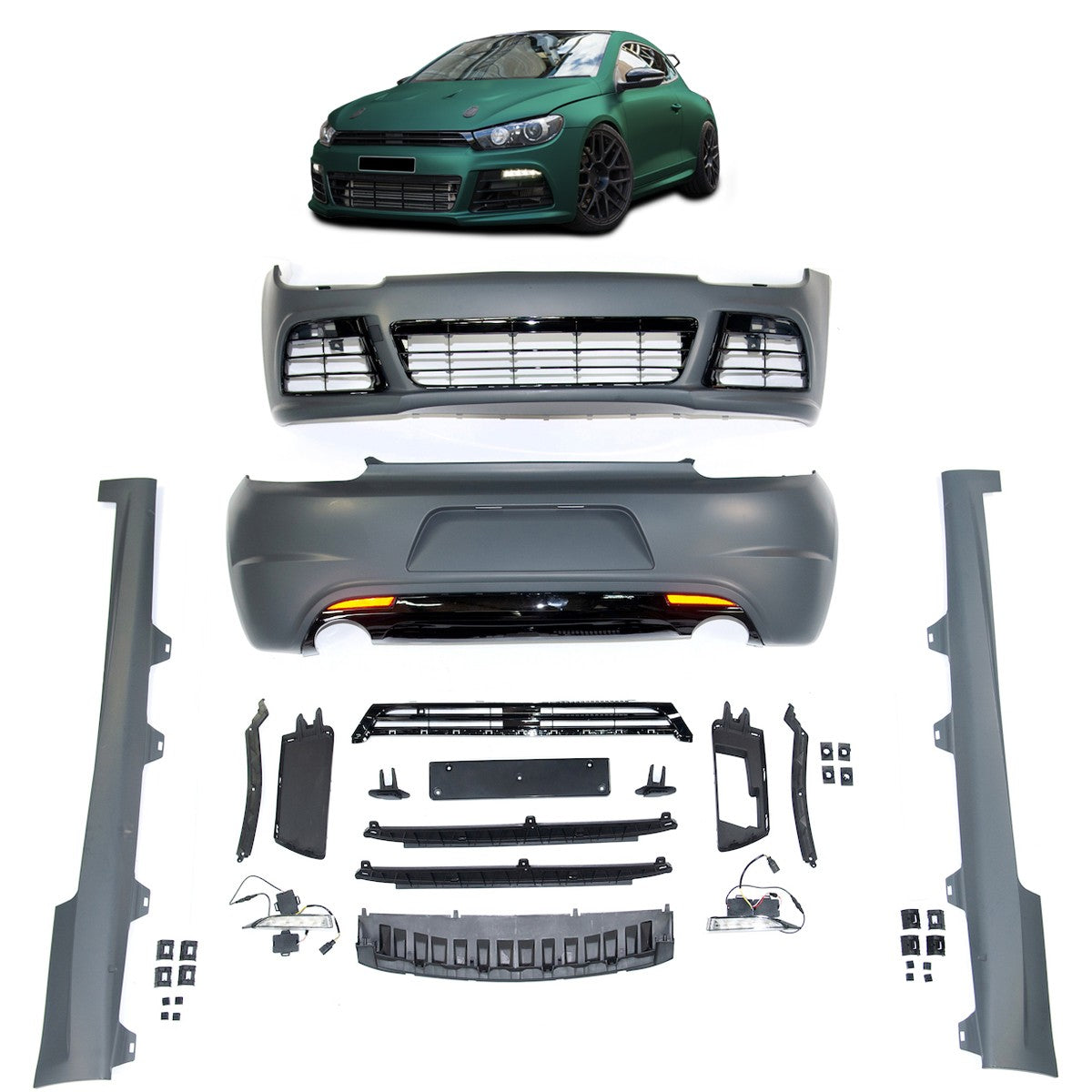 Sport Bodykit mit LED Tagfahrlicht passend für VW Scirocco III 2008-2014