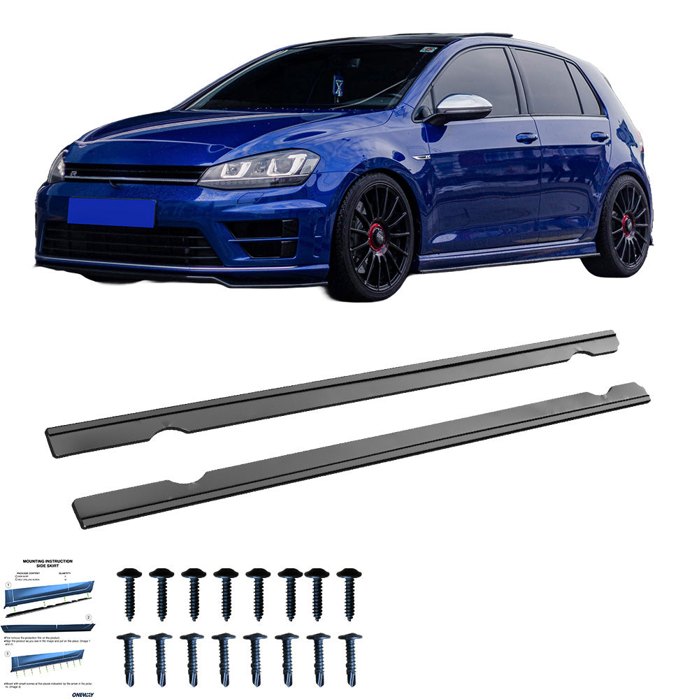 BK12.023 - Bodykit passend für VW Golf Mk7 R 2013-2016 Hochglanz Schwarz