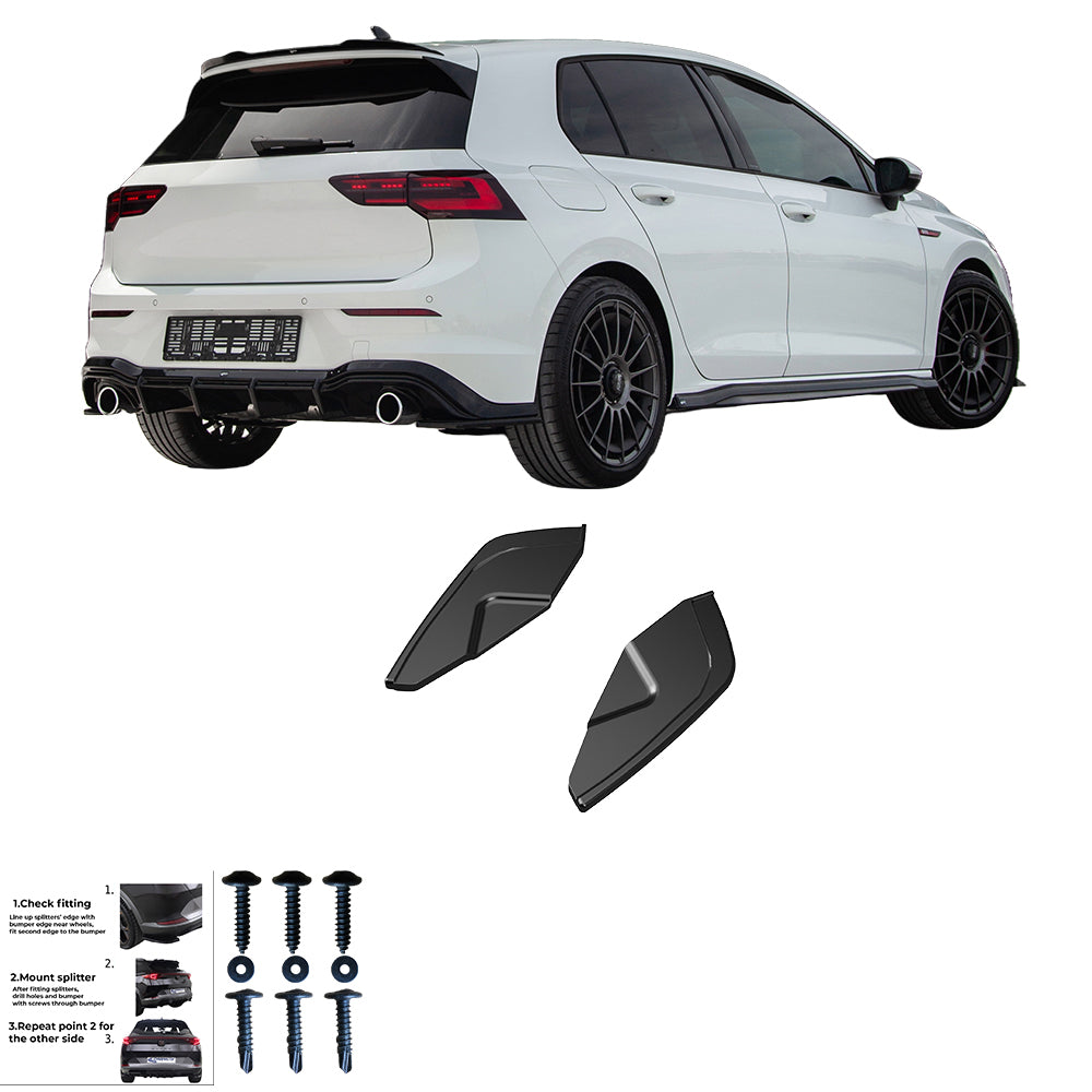 BK12.026 - Bodykit passend für VW Golf MK8 GTI / GTE / R-Line 2020-2024 Hochglanz Schwarz