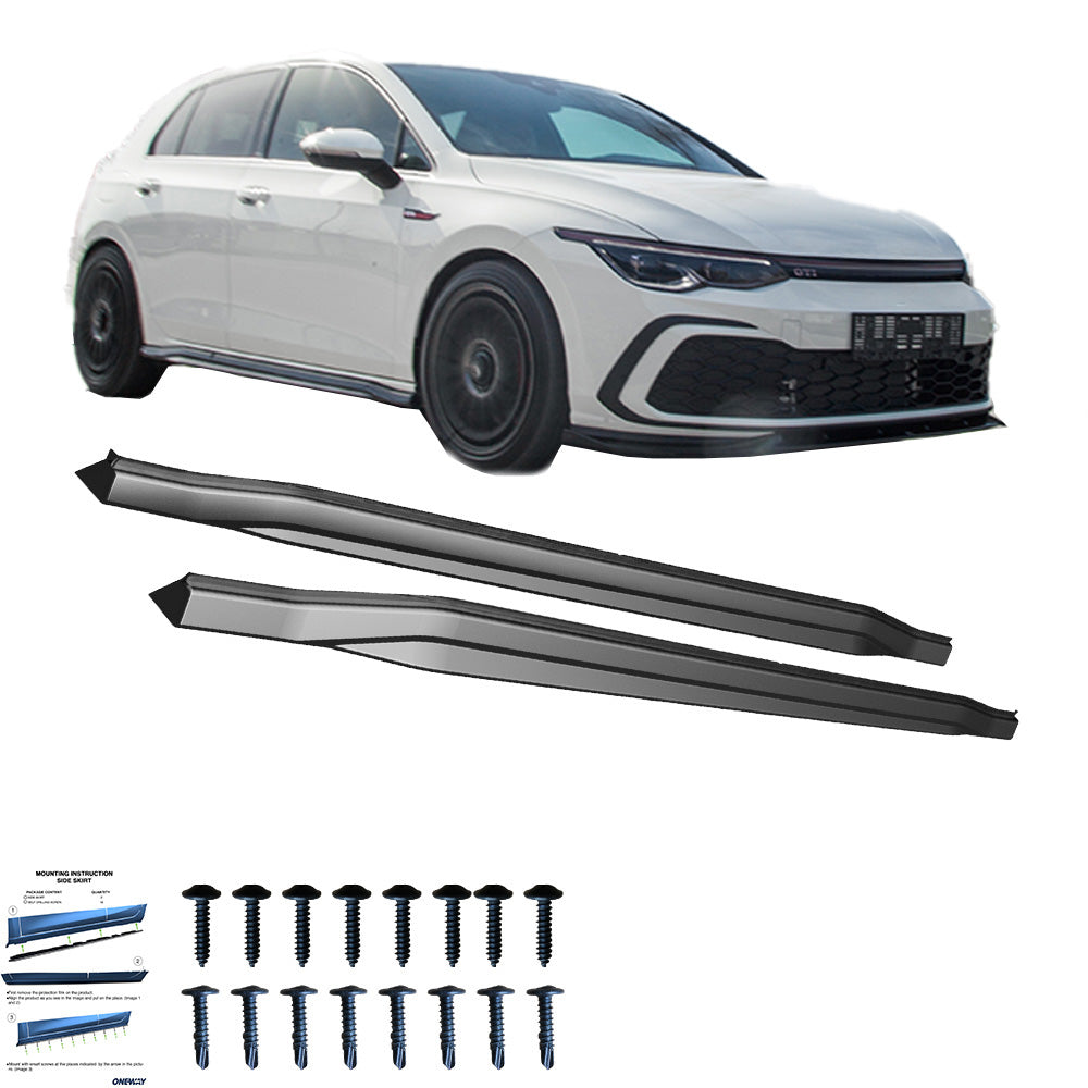 BK12.026 - Bodykit passend für VW Golf MK8 GTI / GTE / R-Line 2020-2024 Hochglanz Schwarz