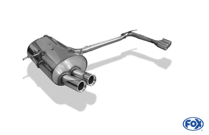 BMW E46 320/ 323/ 328 Endschalldämpfer Ausgang rechts/links einflutig auf original MSD - 2x76 Typ 13 rechts/links