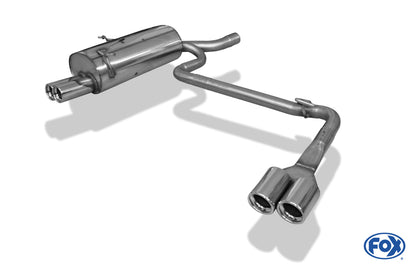 BMW E46 320/ 323/ 328 Endschalldämpfer Ausgang rechts/links einflutig auf original MSD - 2x76 Typ 13 rechts/links