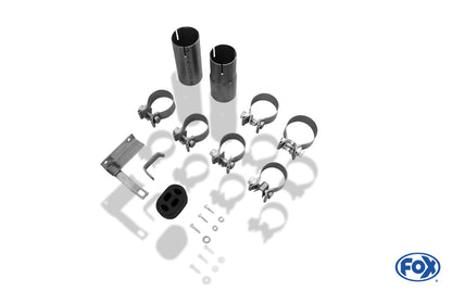 BMW E46 320/ 323/ 328 Endschalldämpfer Ausgang rechts/links einflutig auf original MSD - 2x76 Typ 13 rechts/links