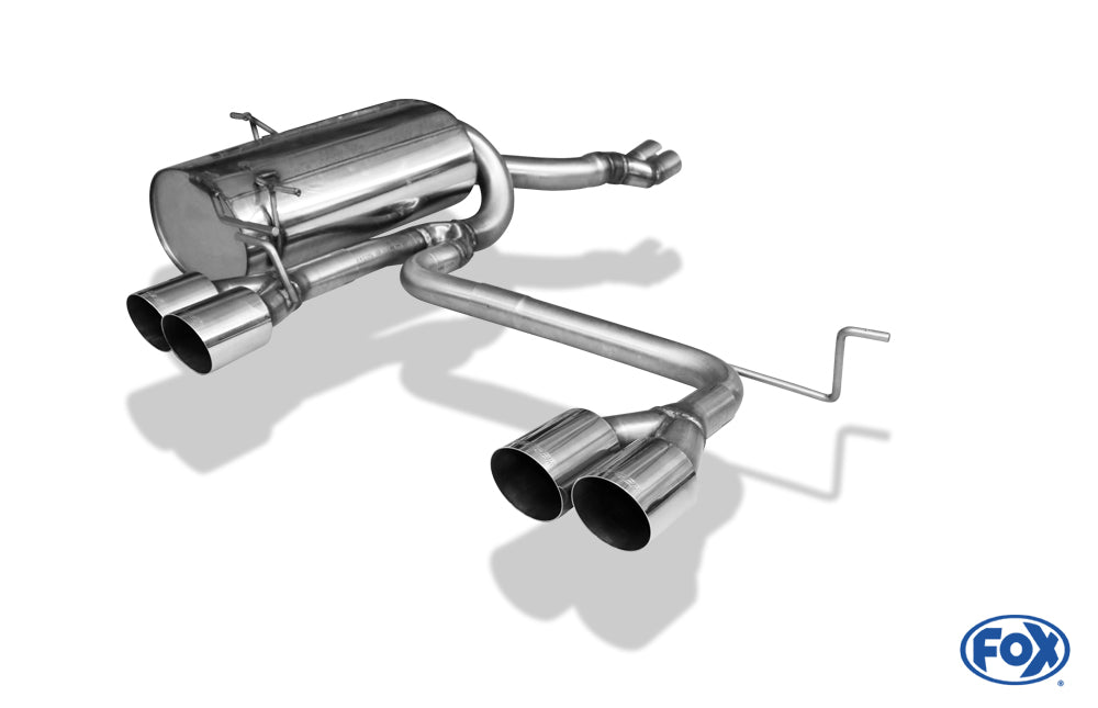 BMW E46 320/ 323/ 325/ 328/ 330 M3-Optik V2 Endschalldämpfer Ausgang zentriert - 4x90mm Typ 14 mittig Variante 2