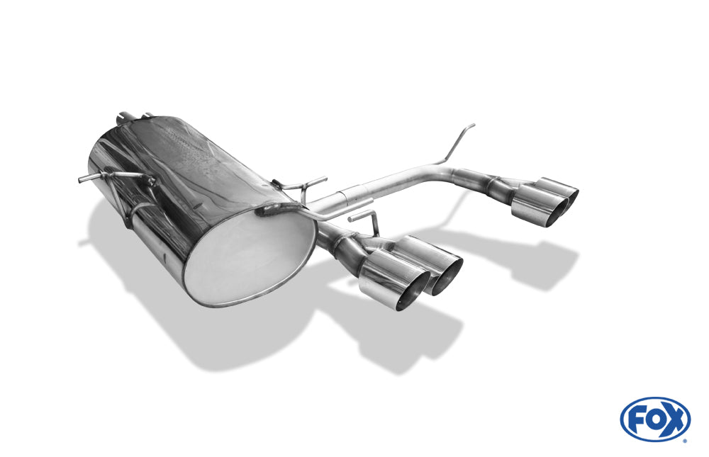 BMW E46 320/ 323/ 325/ 328/ 330 M3-Optik V2 Endschalldämpfer Ausgang zentriert - 4x90mm Typ 14 mittig Variante 2