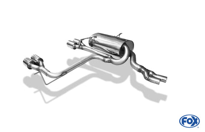 BMW E46 320/ 323/ 325/ 328/ 330 M3-Optik V2 Endschalldämpfer Ausgang zentriert - 4x90mm Typ 14 mittig Variante 2