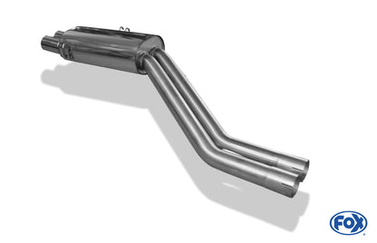 BMW E32 730i/ 740i/ 740iL/ 750i/ 750iL Endschalldämpfer Ø2x63,5mm inkl. Montagematerial - 2x76 Typ 10