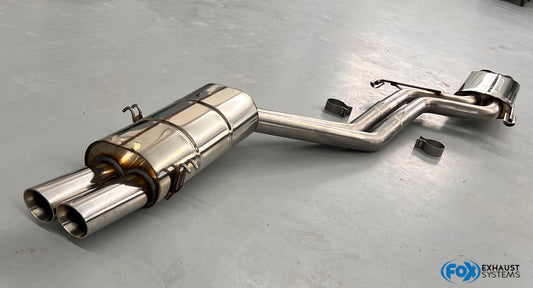 BMW E32 740i Endschalldämpfer und Vorschalldämpfer Ø2x63,5mm inkl. Montagematerial - 2x76 Typ 25