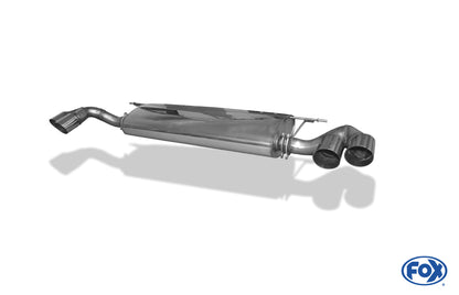 BMW X5  E70 - 4,8l 261kW Endschalldämpfer quer Ausgang rechts/links, Eingang doppelflutig - 2x80 Typ 14 rechts/links