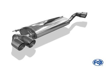 BMW X5  E70 - 4,8l 261kW Endschalldämpfer quer Ausgang rechts/links, Eingang doppelflutig - 2x80 Typ 14 rechts/links