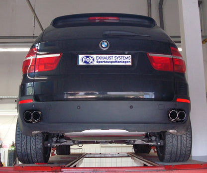 BMW X5  E70 - 4,8l 261kW Endschalldämpfer quer Ausgang rechts/links, Eingang doppelflutig - 2x80 Typ 14 rechts/links