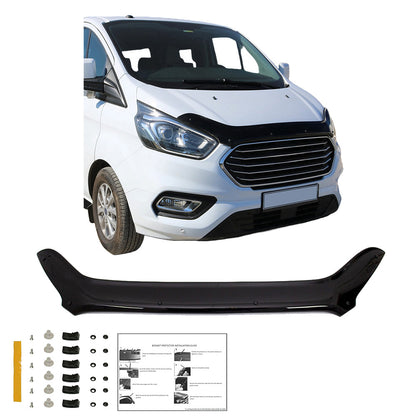 BP04.011 - Motorhaubenschutz passend für FORD Transit Custom MK1 Facelift 2018+ Hochglanz Schwarz