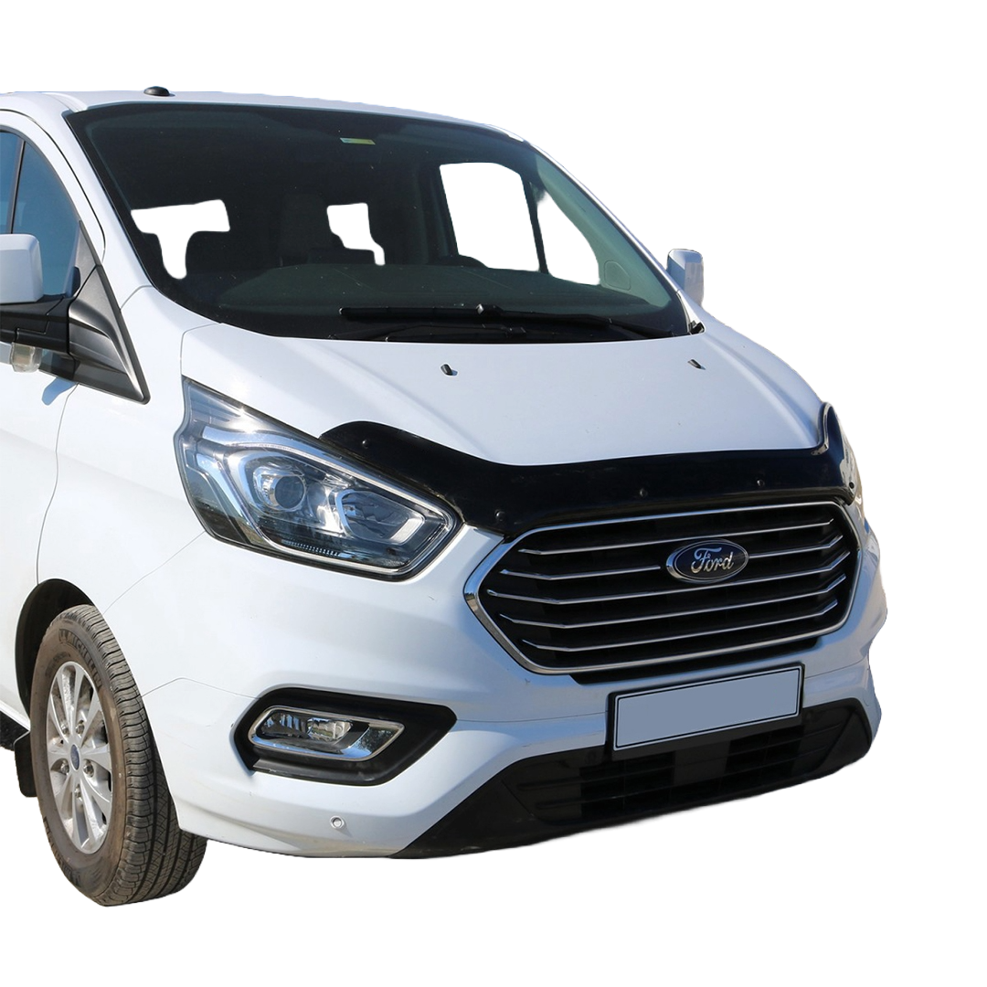 BP04.011 - Motorhaubenschutz passend für FORD Transit Custom MK1 Facelift 2018+ Hochglanz Schwarz