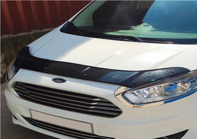 BP04.013 - Motorhaubenschutz passend für FORD Transit Courier 2014-2019 Hochglanz Schwarz