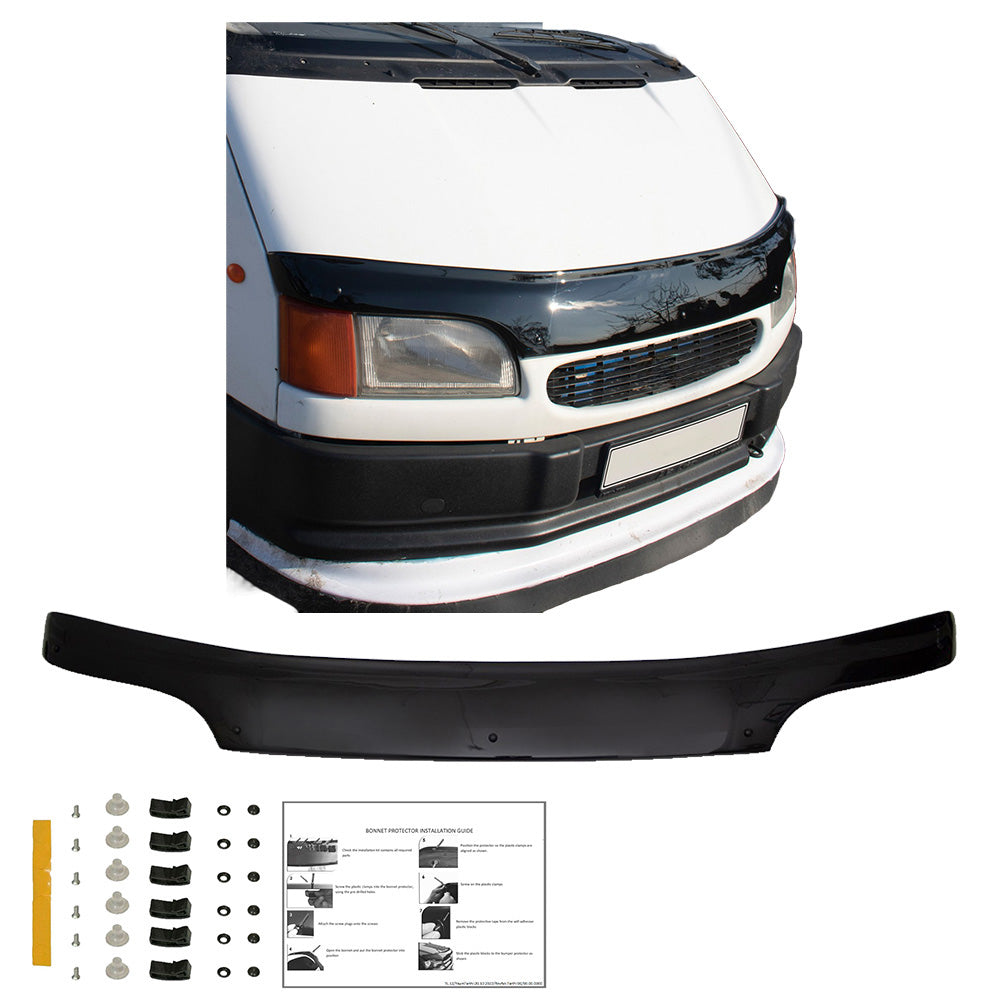 Motorhaubenschutz passend für FORD Transit MK5 1993-2002 Hochglanz Schwarz