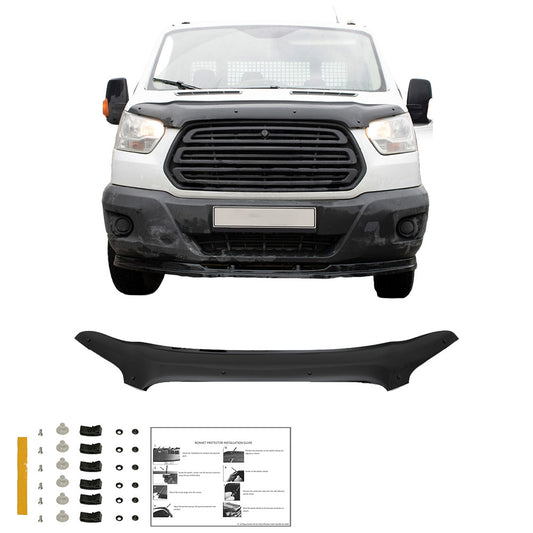 Motorhaubenschutz passend für FORD Transit MK8 2014-2019 Hochglanz Schwarz