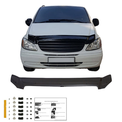 Motorhaubenschutz passend für MERCEDES Vito W639 2003-2014 Hochglanz Schwarz
