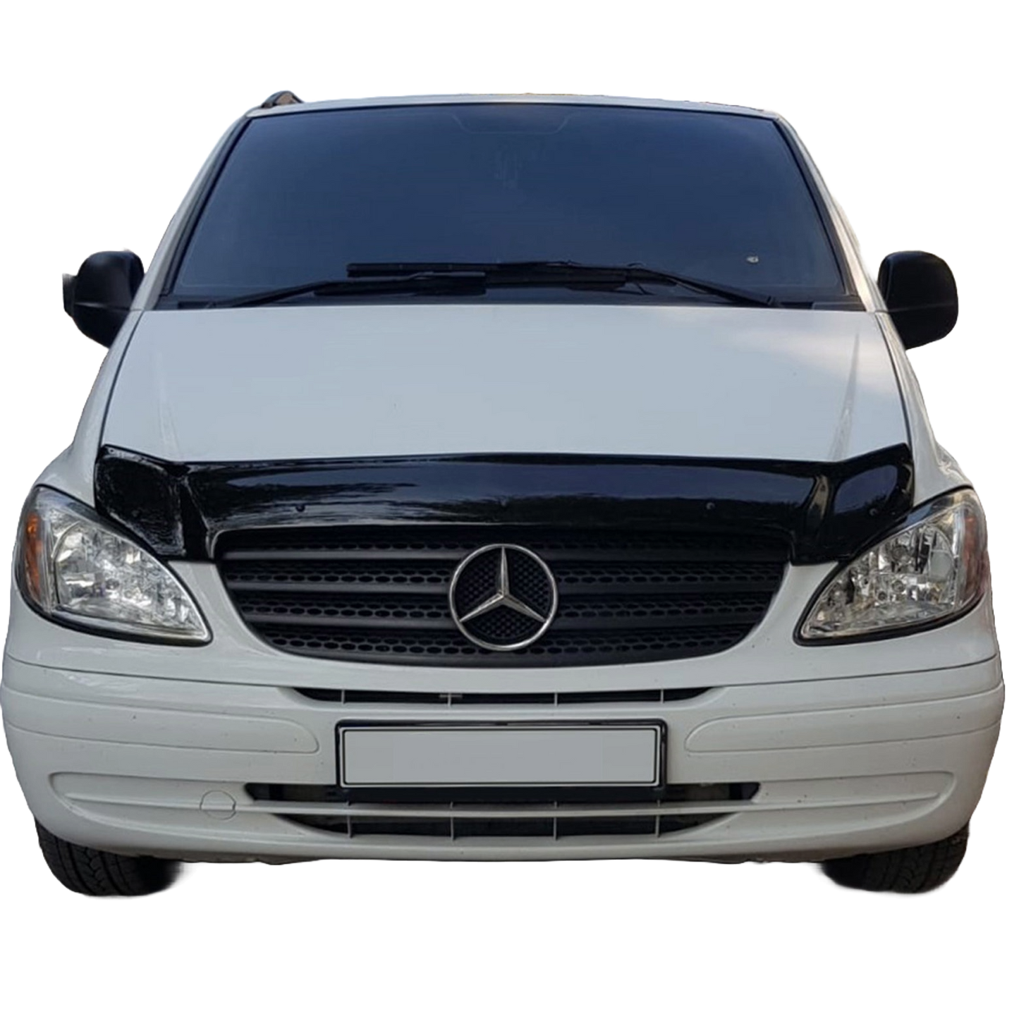 Motorhaubenschutz passend für MERCEDES Vito W639 2003-2014 Hochglanz Schwarz
