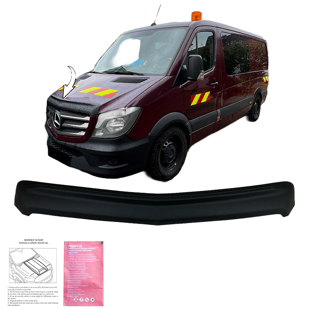 Motorhaubenschutz passend für MERCEDES Sprinter W906 Facelift 2014-2018 v2 Matt Schwarz