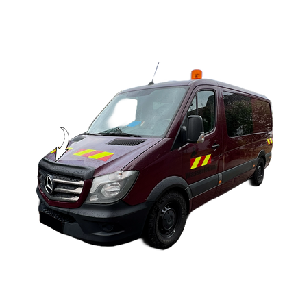 Motorhaubenschutz passend für MERCEDES Sprinter W906 Facelift 2014-2018 v2 Matt Schwarz