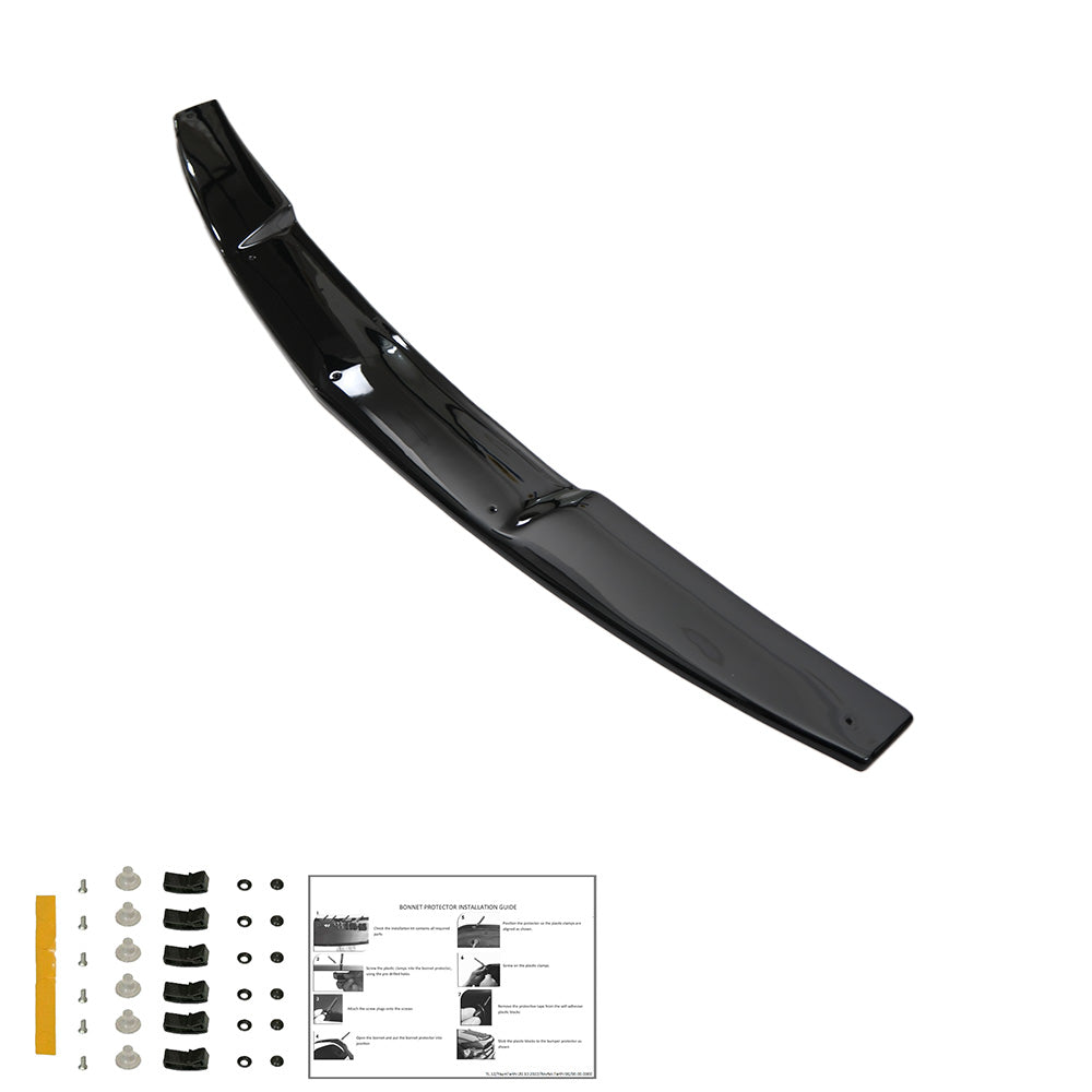 BP04.024 - Motorhaubenschutz passend für MITSUBISHI L200 Triton Serie 4 2007-2014 Hochglanz Schwarz