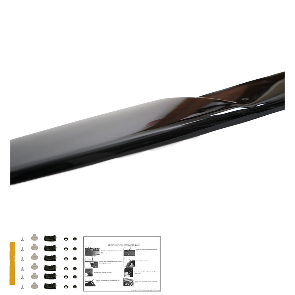 BP04.024 - Motorhaubenschutz passend für MITSUBISHI L200 Triton Serie 4 2007-2014 Hochglanz Schwarz
