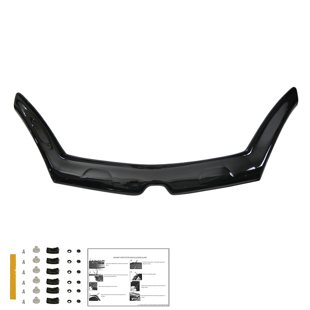 BP04.023 - Motorhaubenschutz passend für RENAULT Kangoo 2. Generation Facelift 2014-2019 Hochglanz Schwarz