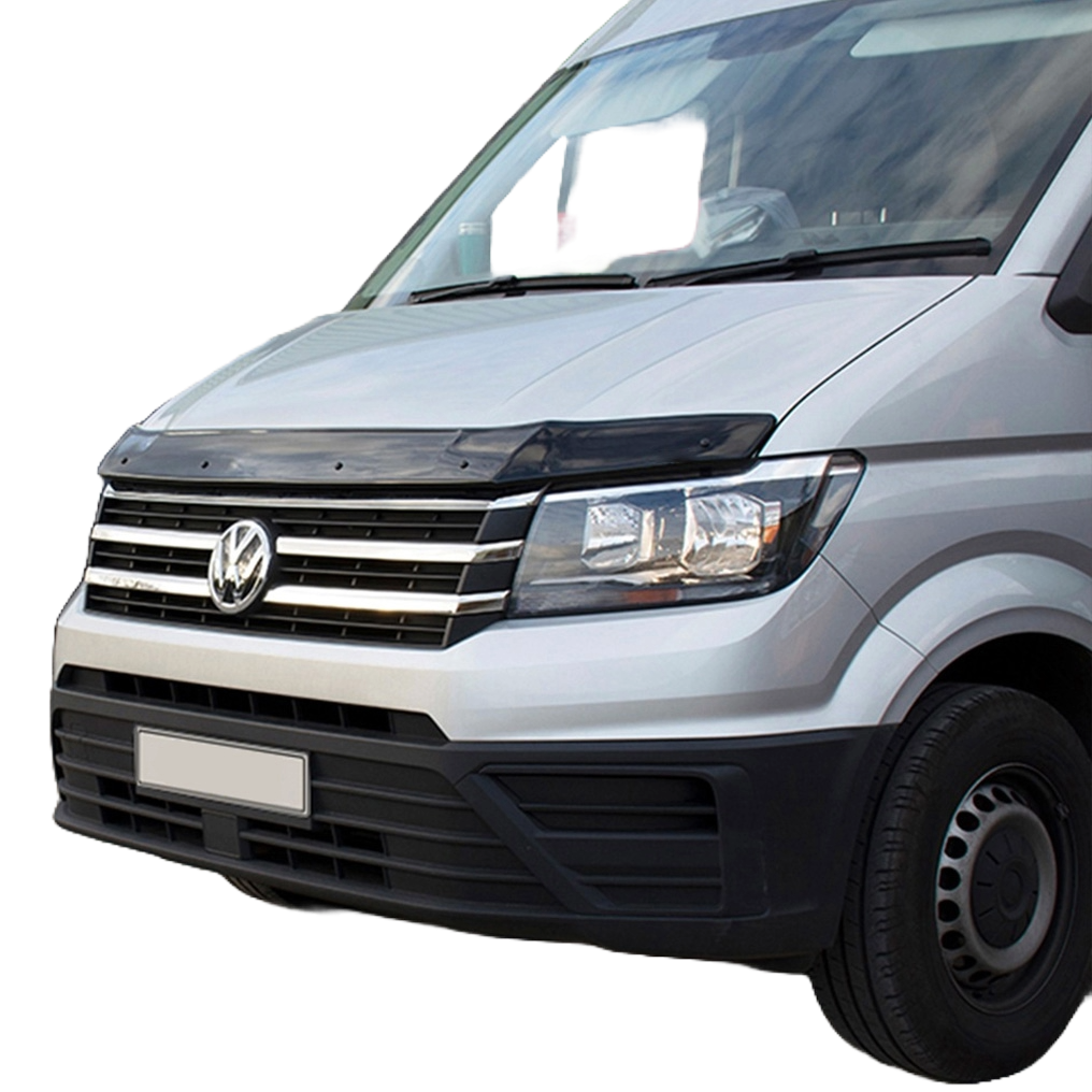 BP04.009 - Motorhaubenschutz passend für VW Crafter MK2 2017+ Hochglanz Schwarz