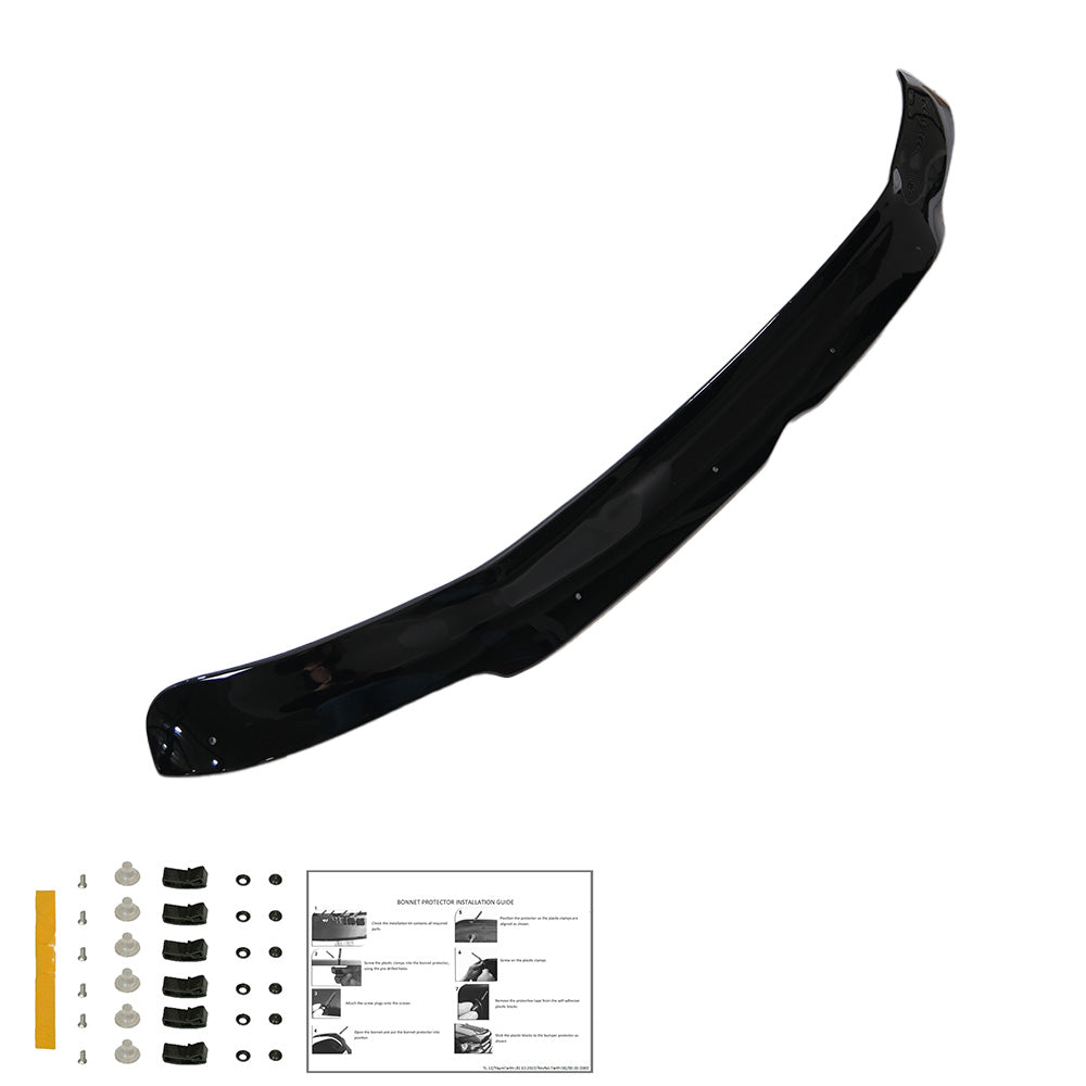 Motorhaubenschutz passend für VW Transporter T5 2003-2009 Hochglanz Schwarz