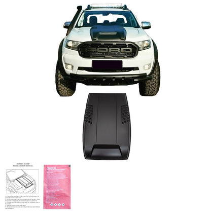 Motorhaubenscoop passend für FORD Ranger T7-T8 2015-2022 Matt Schwarz