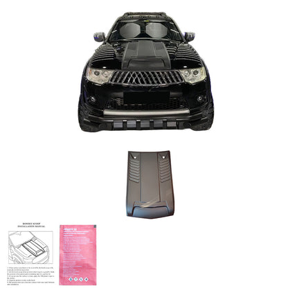 Motorhaubenscoop passend für MITSUBISHI L200 Triton Serie 4 2007-2014 Matt Schwarz
