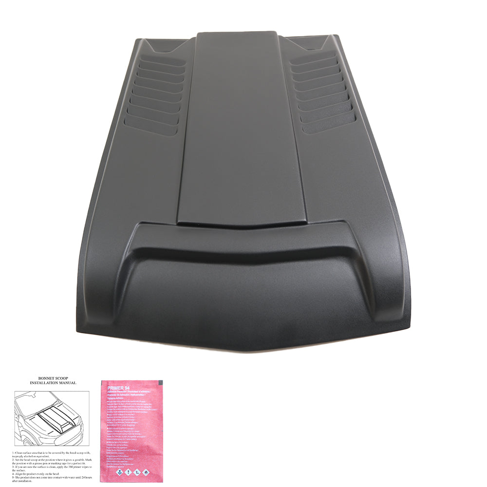 Motorhaubenscoop passend für MITSUBISHI L200 Triton Serie 4 2007-2014 Matt Schwarz
