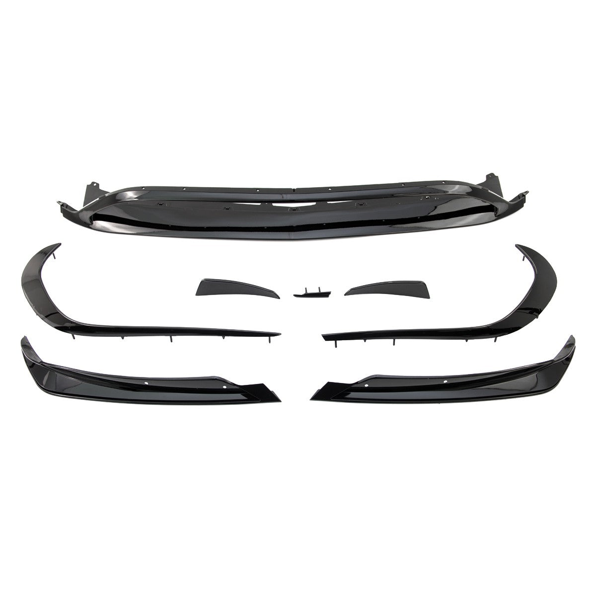 Frontstoßstange Spoiler Hochglanz Schwarz passend für Mercedes A-Klasse W176 2015-2018